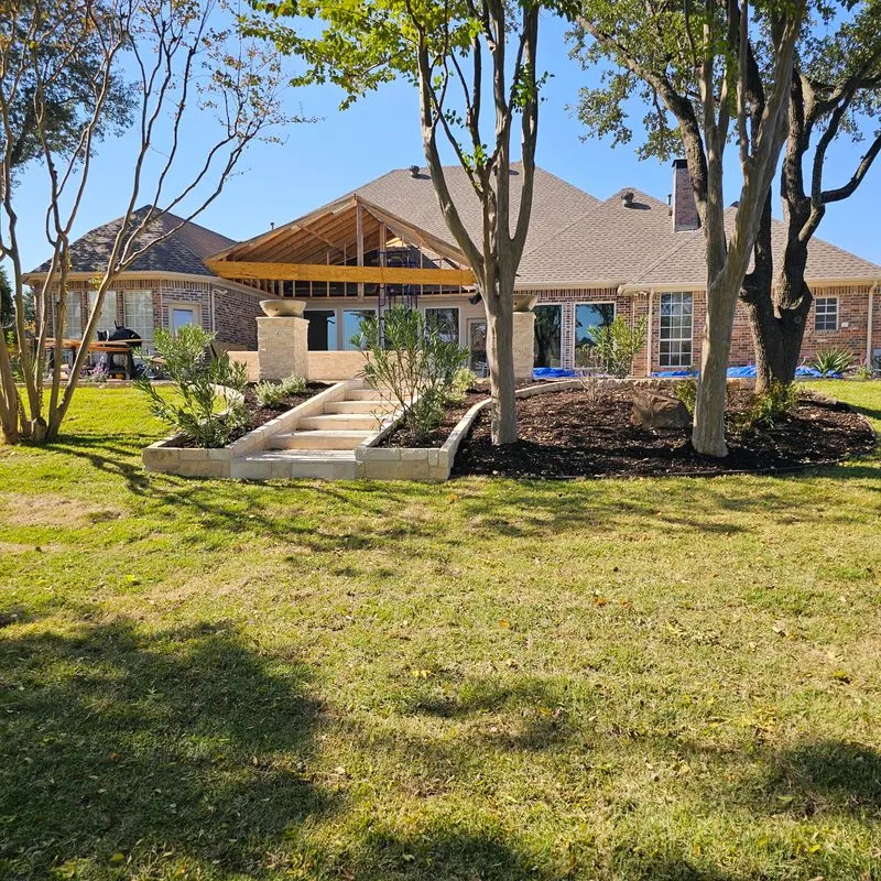 Backyard after landscaping